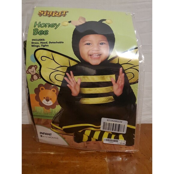 Spirit Halloween Infant Honey Bee Costume Set Complete‎ 6-12 Months - Picture 1 of 5